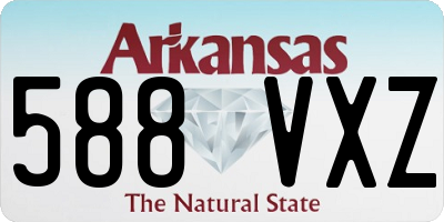 AR license plate 588VXZ