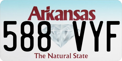 AR license plate 588VYF