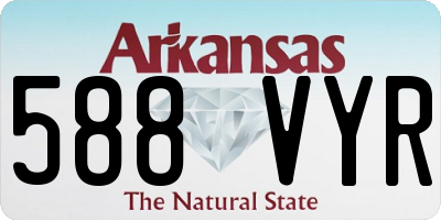 AR license plate 588VYR