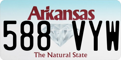 AR license plate 588VYW