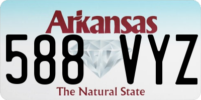 AR license plate 588VYZ