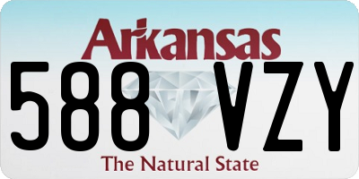 AR license plate 588VZY