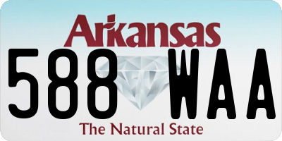 AR license plate 588WAA