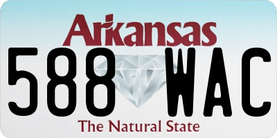 AR license plate 588WAC