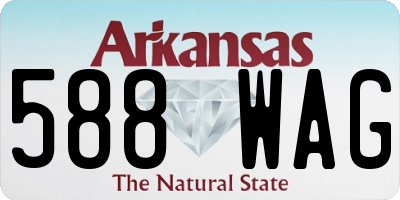 AR license plate 588WAG