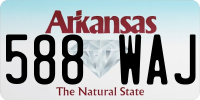 AR license plate 588WAJ