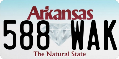 AR license plate 588WAK
