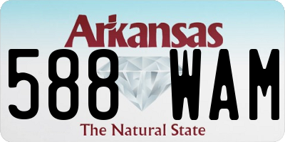 AR license plate 588WAM