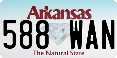 AR license plate 588WAN