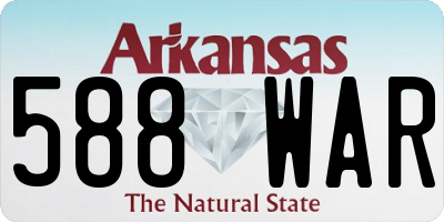 AR license plate 588WAR
