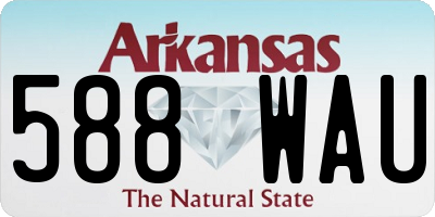 AR license plate 588WAU
