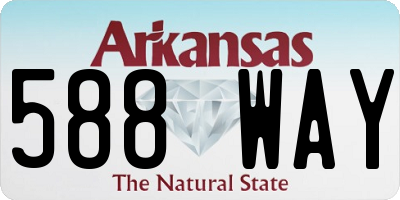 AR license plate 588WAY