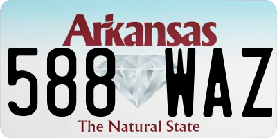 AR license plate 588WAZ