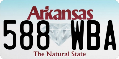 AR license plate 588WBA