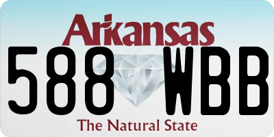 AR license plate 588WBB