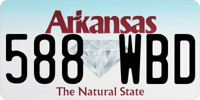AR license plate 588WBD
