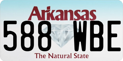 AR license plate 588WBE