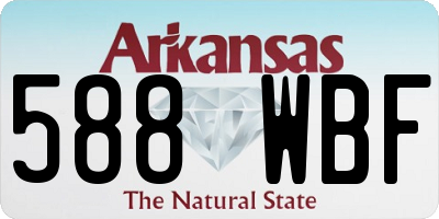 AR license plate 588WBF