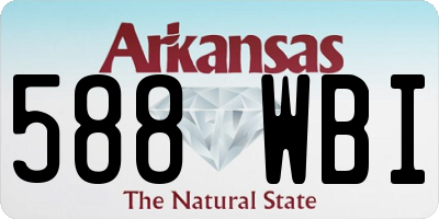 AR license plate 588WBI