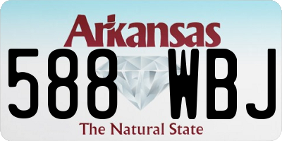 AR license plate 588WBJ