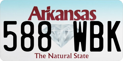 AR license plate 588WBK