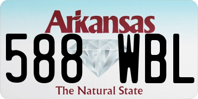 AR license plate 588WBL