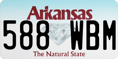AR license plate 588WBM