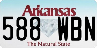 AR license plate 588WBN