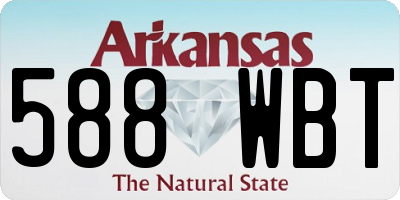 AR license plate 588WBT