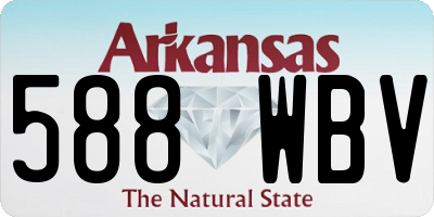 AR license plate 588WBV