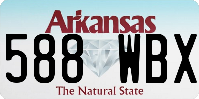 AR license plate 588WBX