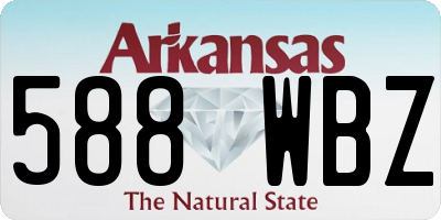 AR license plate 588WBZ
