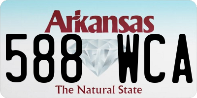 AR license plate 588WCA