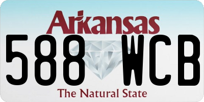 AR license plate 588WCB