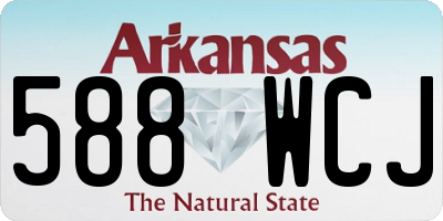 AR license plate 588WCJ