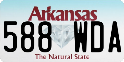 AR license plate 588WDA