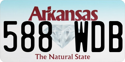 AR license plate 588WDB