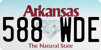 AR license plate 588WDE