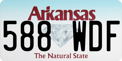AR license plate 588WDF