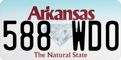 AR license plate 588WDO