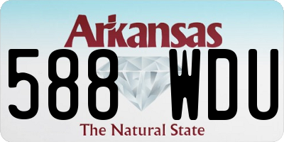 AR license plate 588WDU