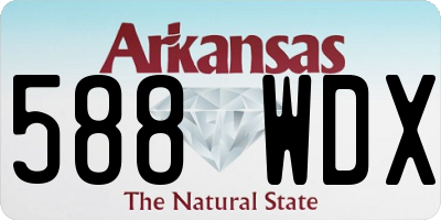 AR license plate 588WDX