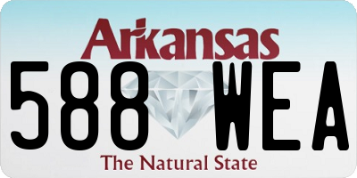 AR license plate 588WEA
