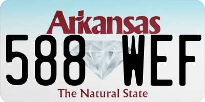 AR license plate 588WEF