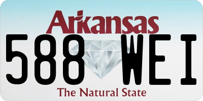 AR license plate 588WEI
