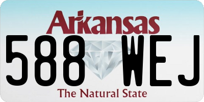 AR license plate 588WEJ
