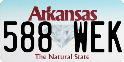 AR license plate 588WEK