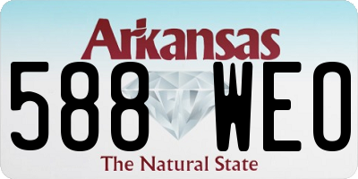 AR license plate 588WEO