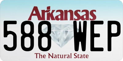 AR license plate 588WEP