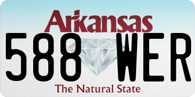 AR license plate 588WER